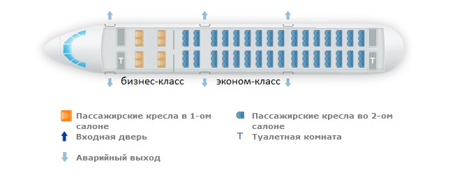 Ижавиа схема салона