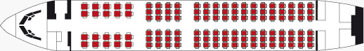 Схема салона Боинг 737-700 авиакомпании Газмпромавиа