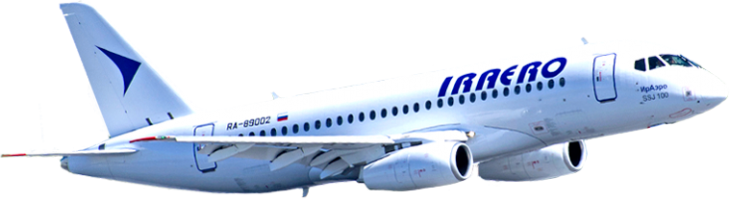 Самолет SSJ 100 авиакомпании Ираэро