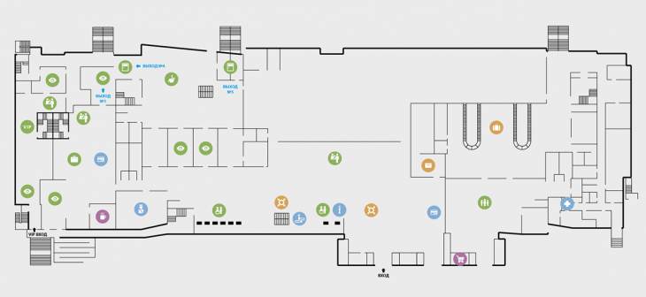 Схема 1 этажа терминала
